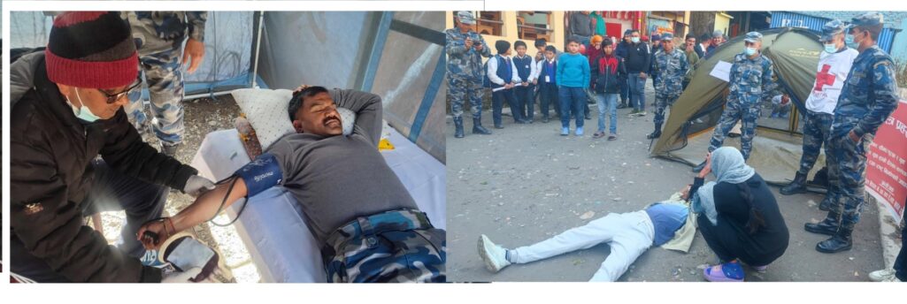 सशस्त्र प्रहरीद्धारा रक्तदान कार्यक्रम र सीमामा लागूऔषध बारेको सडक नाटक प्रदर्शन