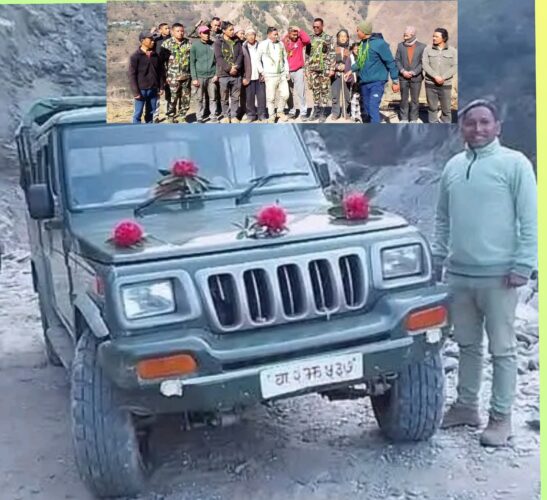 सेनाले निर्माण गरिरहेको सडकको ट्याक खुलेसँगै ३ किलोमिटरमा गाडी गुड्यो