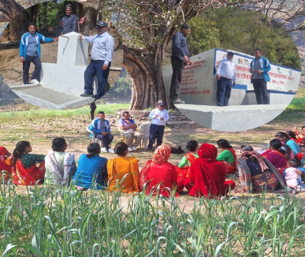 साढे आठ लाखमा निर्मित बहुउद्धेश्यीय सिँचाई ट्याङ्की हस्तान्तरण साढे आठ लाखमा निर्मित बहुउद्धेश्यीय सिँचाई ट्याङ्की हस्तान्तरण