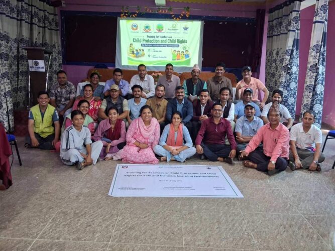 बाल संरक्षण तथा बाल अधिकार सम्बन्धी ५ दिने ‘टीओटी’ तालिम सम्पन्न